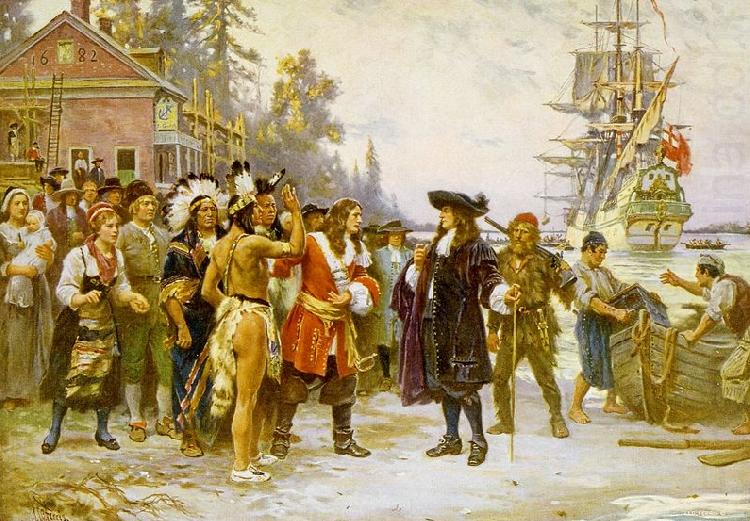 Jean Leon Gerome Ferris Landing of William Penn china oil painting image